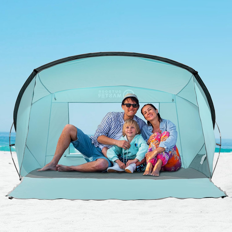 Beach Tent for 3-4 Person – Easy Setup and Portable Beach Shade Sun Shelter Cano