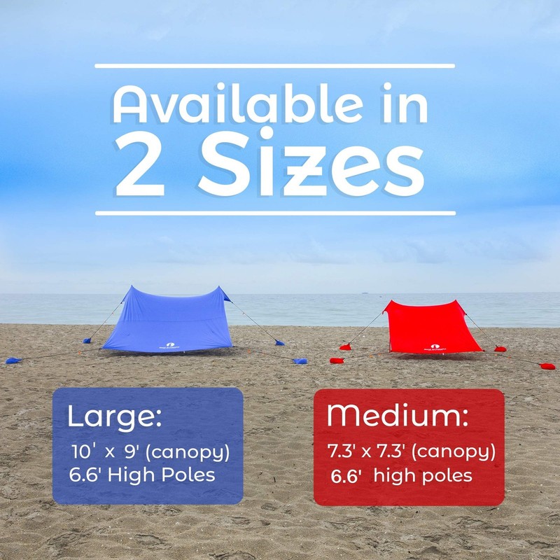 Premium Multi-Terrain Beach Tent & Beach Canopy in Backpack, UPF50 Sun Beach ... gallery