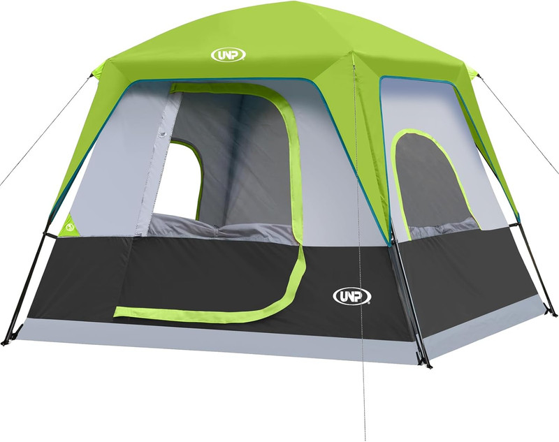 UNP 2/4/6/8 Person Tent, Portable Cabin Tent, Camping Tent 4-Person Easy Set Up,