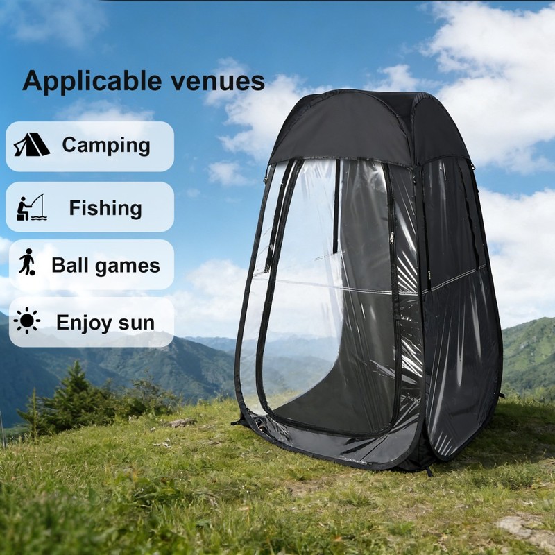 Portable Pop Up Sports Tent,for Outdoor Sports Events, Fishing and Camping,Black gallery