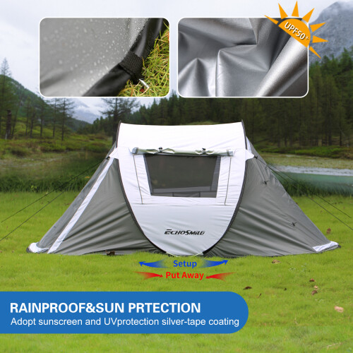 2 Person Camping Pop Up Boat Tent Easy set up Waterproof Outdoor Hiking Tent gallery