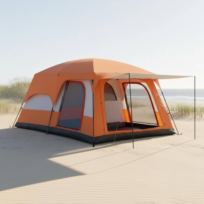 Multi-Room Tent Double Layer 2 Room Family Tent Sunshade Canopy for Park gallery