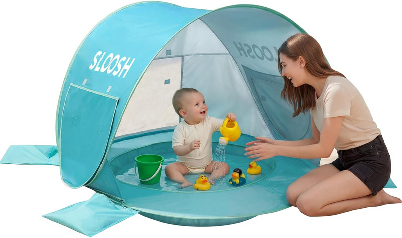 Baby Beach Tent – Pop up Shade Pool, UPF 50+ UV Protection Sun Shelter for Infan