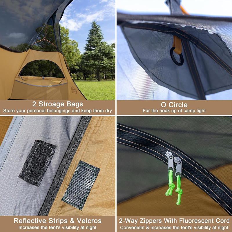 1 Person Backpacking Tent Waterproof Windproof Single Person Tent Lighweight Com gallery