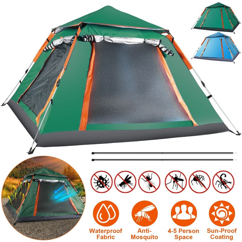 Camping Tent 4-5 Person Waterproof 4 Season Outdoor Family Tents Anti-mosquito gallery