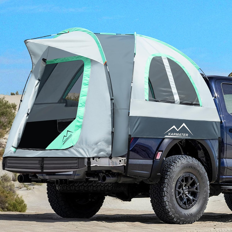 Pickup Truck Tent, Waterproof Pu2000Mm for Camping 5.5-6 Ft Bed,2-Person Sleepin