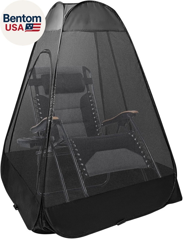 1-Person Camping Chair Pop up Tent, 47″X47″X59″ See through Single Mesh Tent Bug