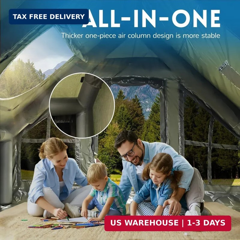 Inflatable Camping Tent with Pump, 4 Season Inflatable Tents for Camping, Inflat gallery