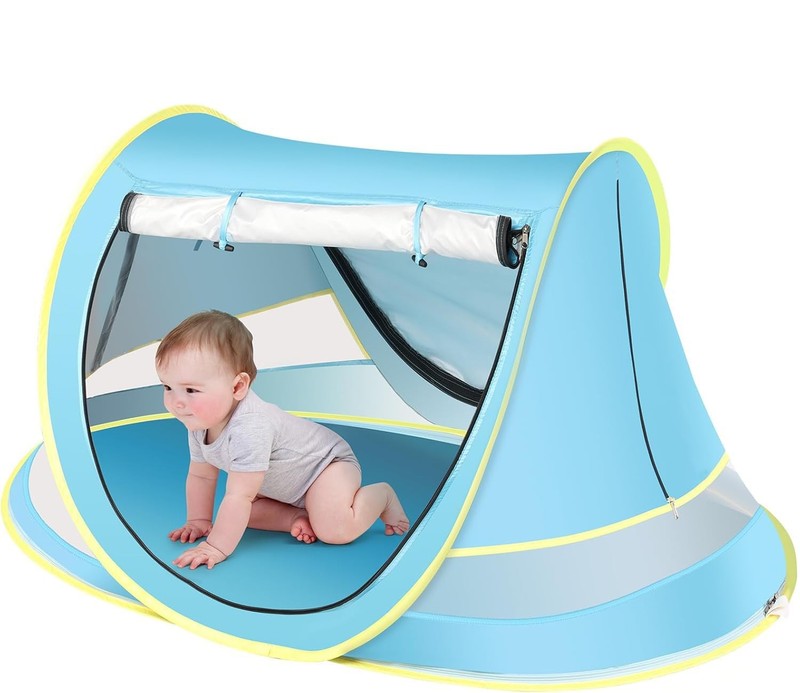 Baby Beach Tent, Pop Up Travel Tent for Boys or Girls, Sun Shade for Camping,…