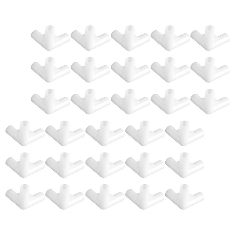 30Pcs White Plastic Tent Pole Fittings Portable Canopy Frame Replacement Parts gallery