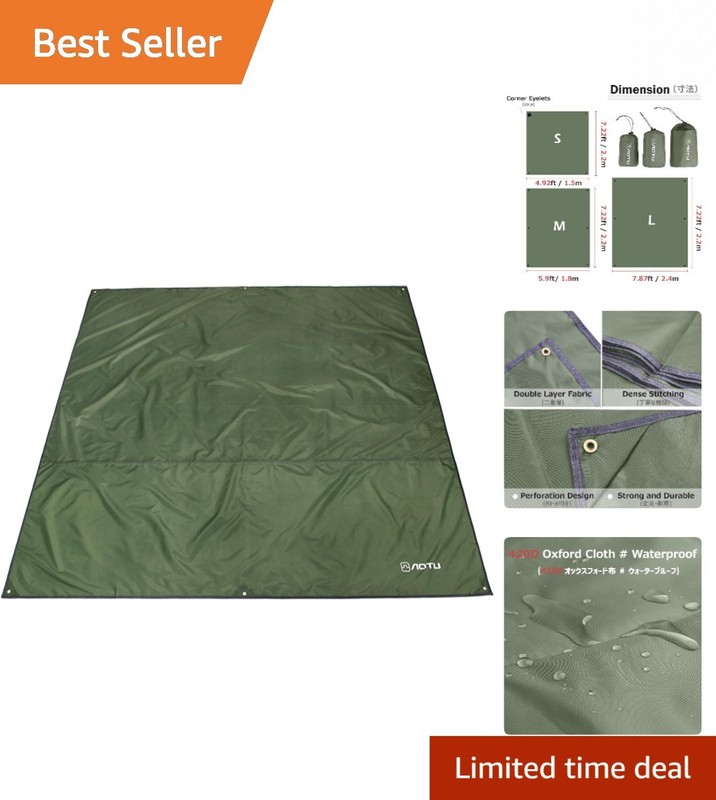 Versatile 5×7 Ft Waterproof Ground Cloth – Perfect for Camping & Beach Fun