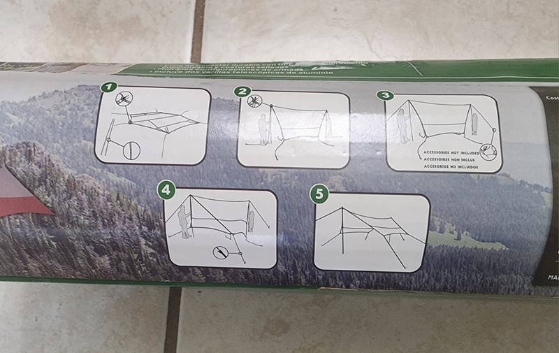 USED Timber Ridge Tarp Tent 173/108" x 171" x 90.5", Orange/Brown gallery
