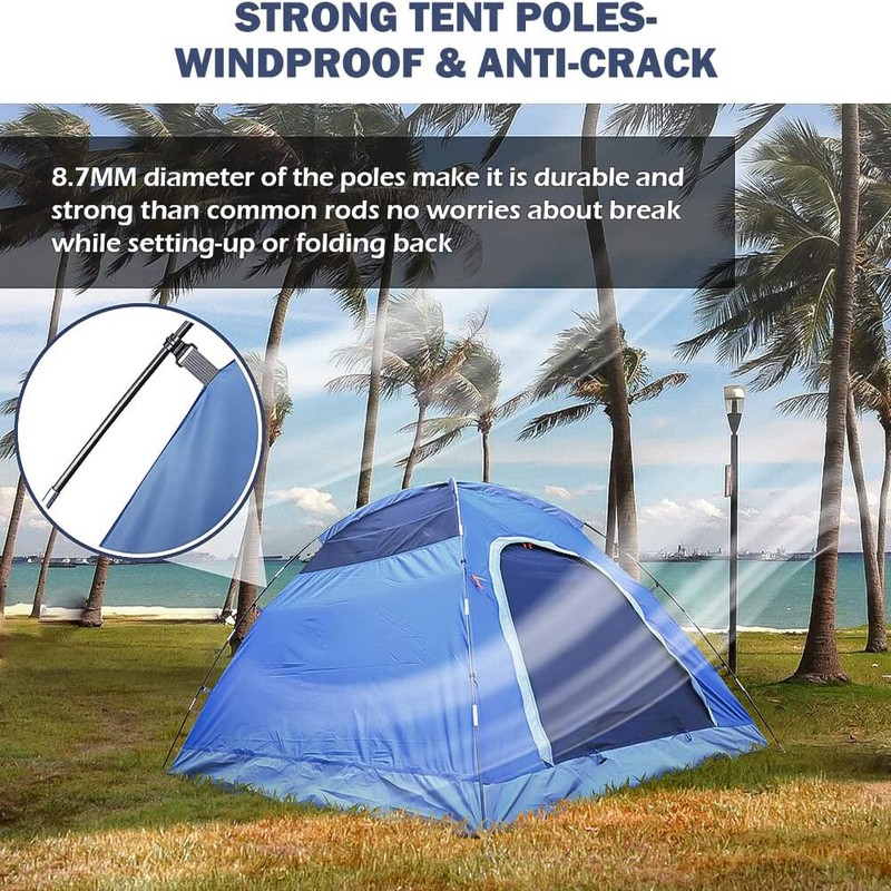 3-4 Person Camping Tent with Removable Rainfly for Family Backpacking Traveling gallery