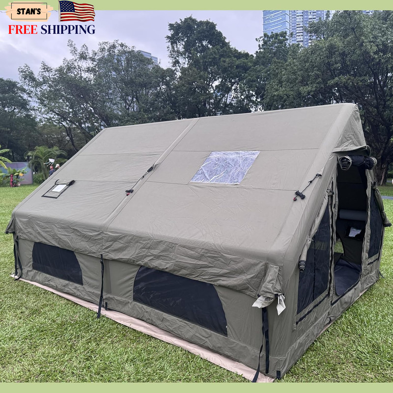 Luxury Large Inflatable Tent with Stove Jack & AC Port 4-12 Person 4 Season Glam gallery