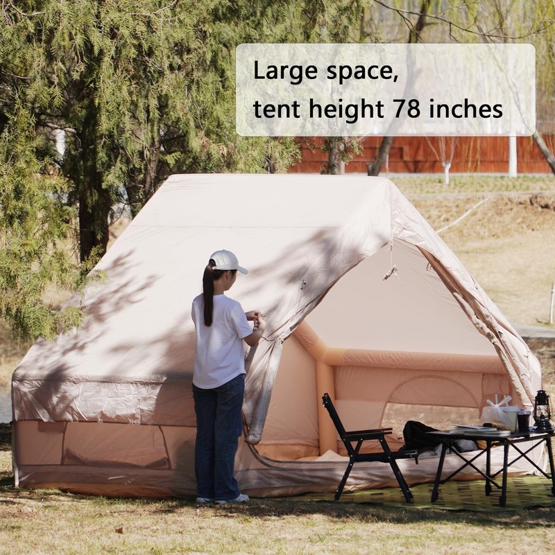 2025 Upgraded Waterproof Inflatable Camping Tent for 5-8 People, No Assembly ... gallery