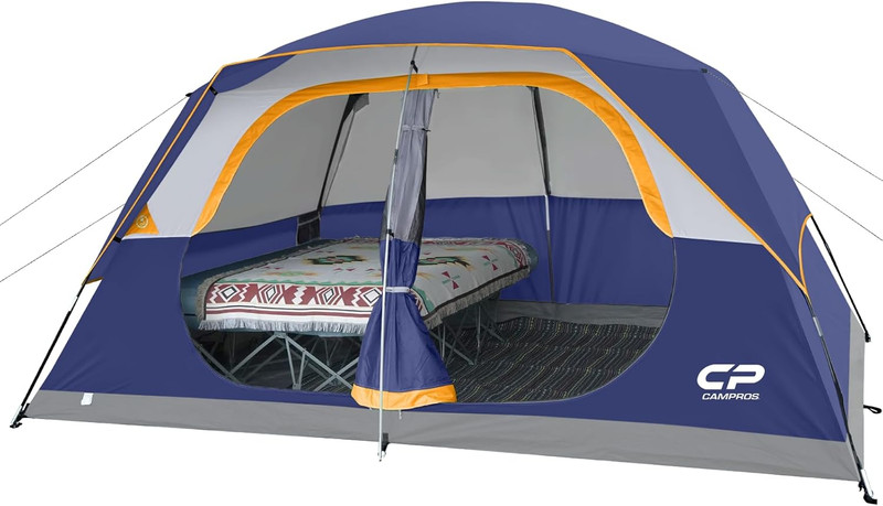 Upgraded 6/8 Person Camping Tents, Waterproof Windproof Family Tent with Larger