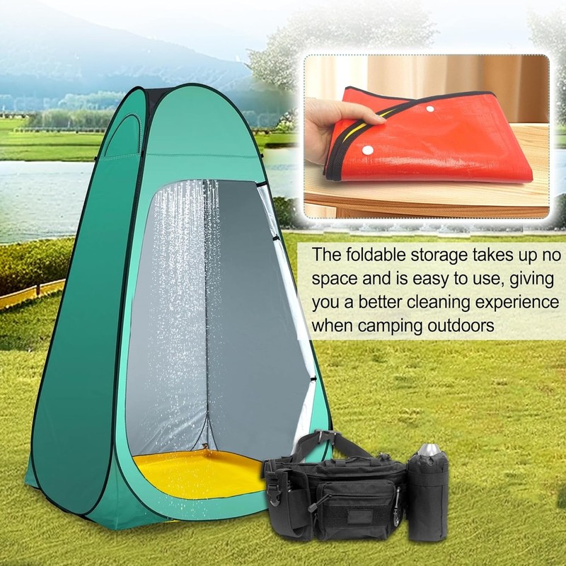 39.5" Camp Shower Tent Bottom Mat, Non Slip Changing Tent Bottom Pad, Removable gallery