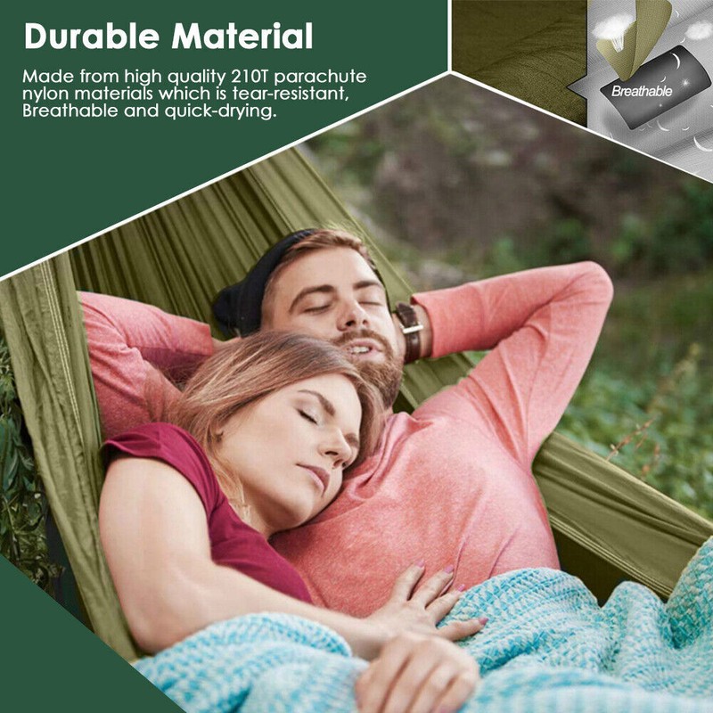 Camping Hammock with Mosquito/Bug Net Outdoor Portable Survival Travel Bed Nylon gallery
