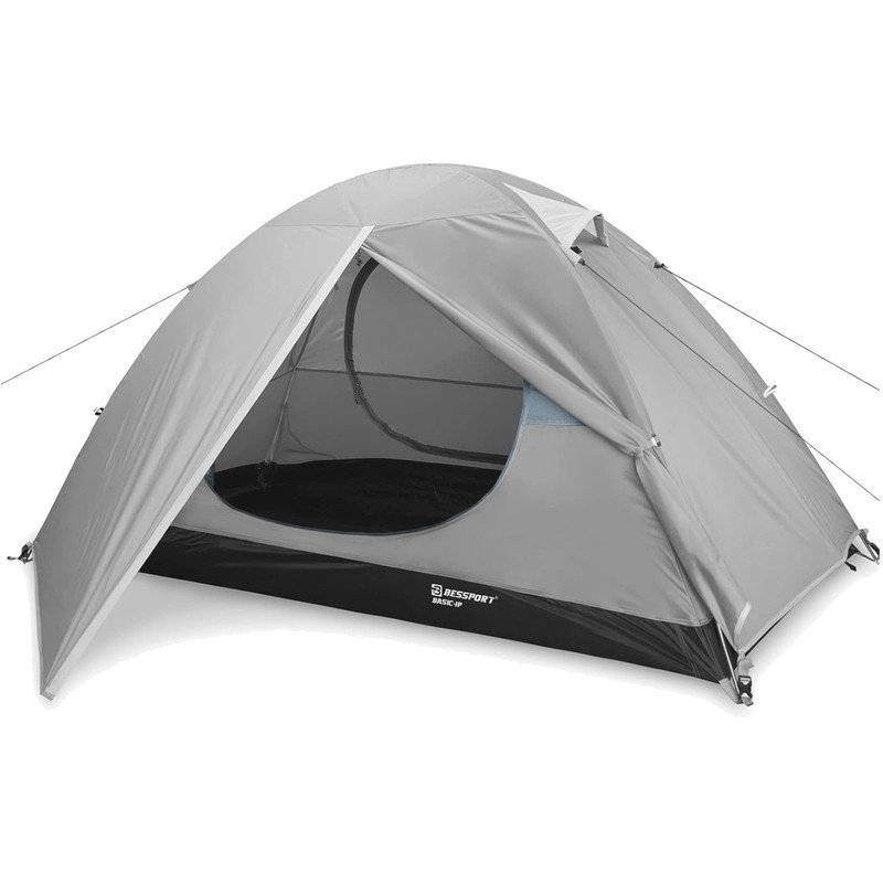 4-Season Waterproof 1-Person Tent with Dual Vestibules for Adventure Ready