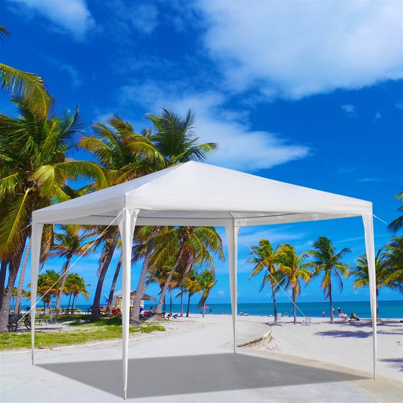 3 x 3m Waterproof Tent with Spiral Tubes White