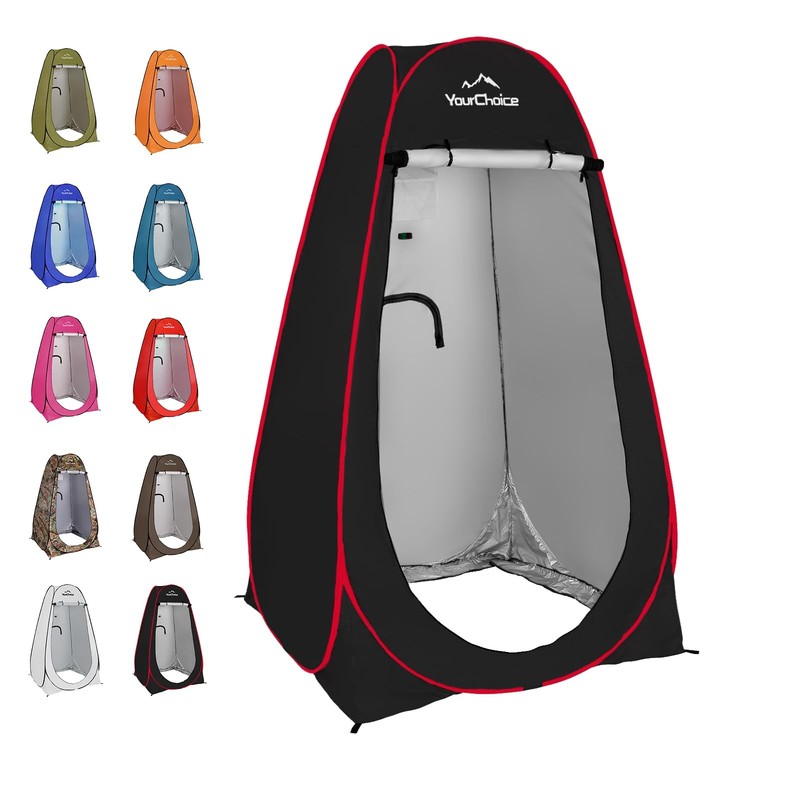 Pop Up Privacy Tent, 3.9×3.9×6.2FT Portable Shower Tent for Camping, Waterpro…