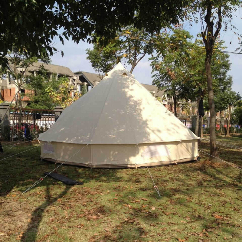4Season Bell Tent Outdoor Oxford Hiking Waterproof Cotton Tent Hunting 5M 16ft gallery