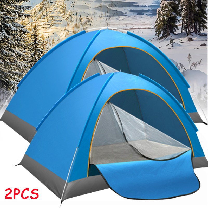 2 Pack Portable Camping Tent 2Persons Instant Automatic Outdoor Waterproof