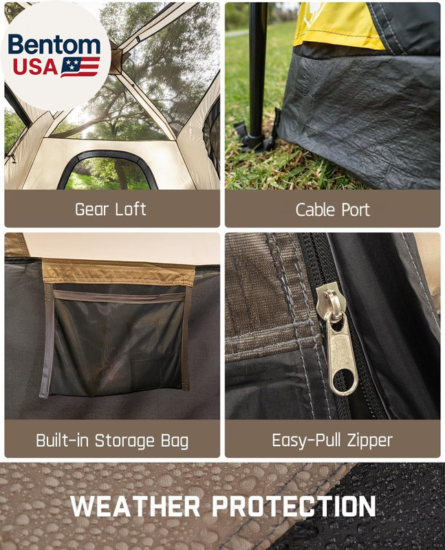 Camping Tent 4/6/8/10 Person Instant Cabin Tent Setup in 60 Seconds with Rainfly gallery