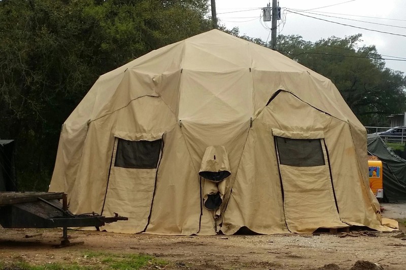 27×31 US Military Shelter HDT Base-X Dome Instant up Geodesic 6D31 Tent w/ liner
