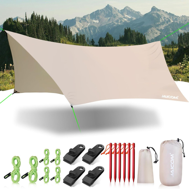Waterproof Hammock Rain Fly, Portable Camping Tarp – 12Ft X 9.5Ft Large Camp Tar