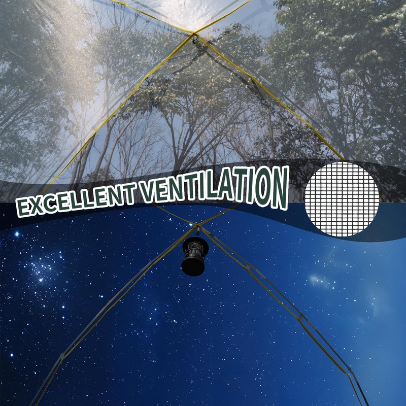 4 Person Blackout Camping Tent, Easy Setup Waterproof Family Dome Tent for Ca... gallery
