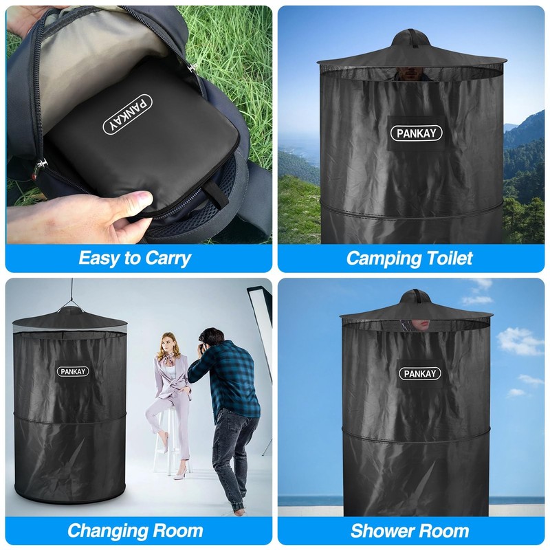 Pop Up Privacy Tent, Portable Outdoor Camping Bathroom Tent, Collapsible Shel... gallery