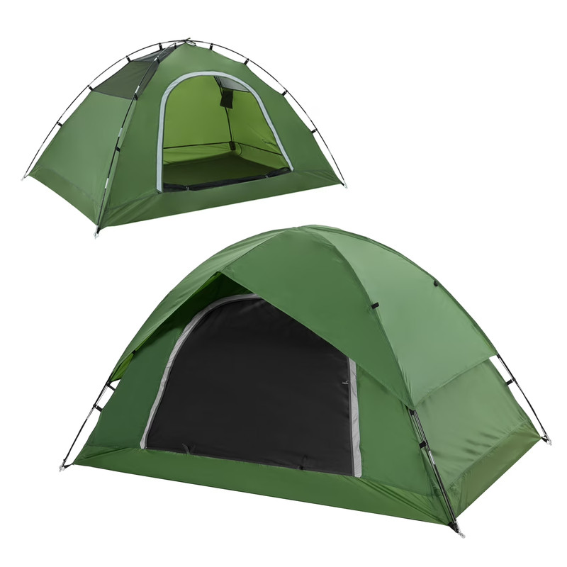 4 Person Camping Tent -8’6″ × 7’1″ × 4’7″, Green，8Lbs, 4 Man
