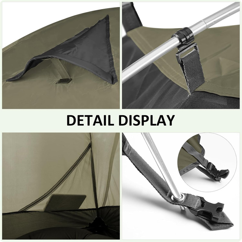 Camping Tent 1/2 Person Tent Waterproof Two Doors Backpacking Tent Easy Setup Li gallery