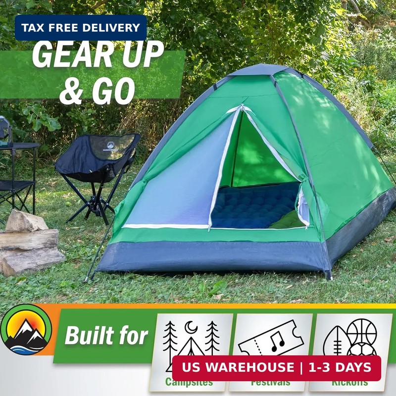 2 Person Outdoors Camping Tent with Rain Fly and Carrying Bag - Lightweight Outd gallery