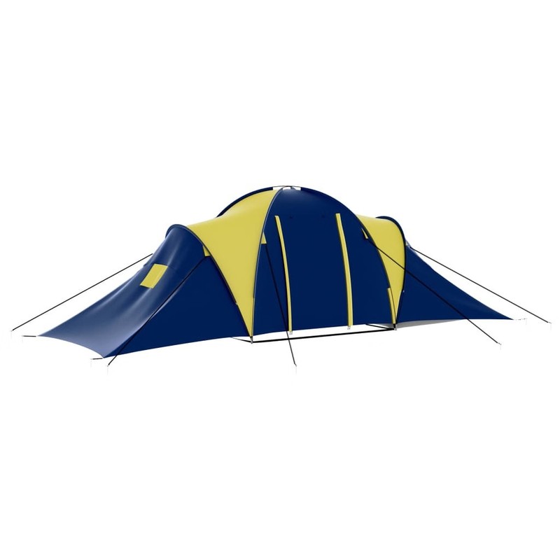 Camping Tent Fabric 9 Persons Blue and Yellow gallery