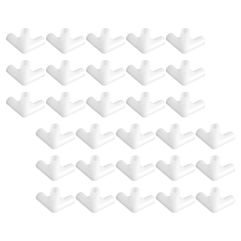 30Pcs White Plastic Tent Pole Fittings Portable Canopy Frame Replacement Parts gallery