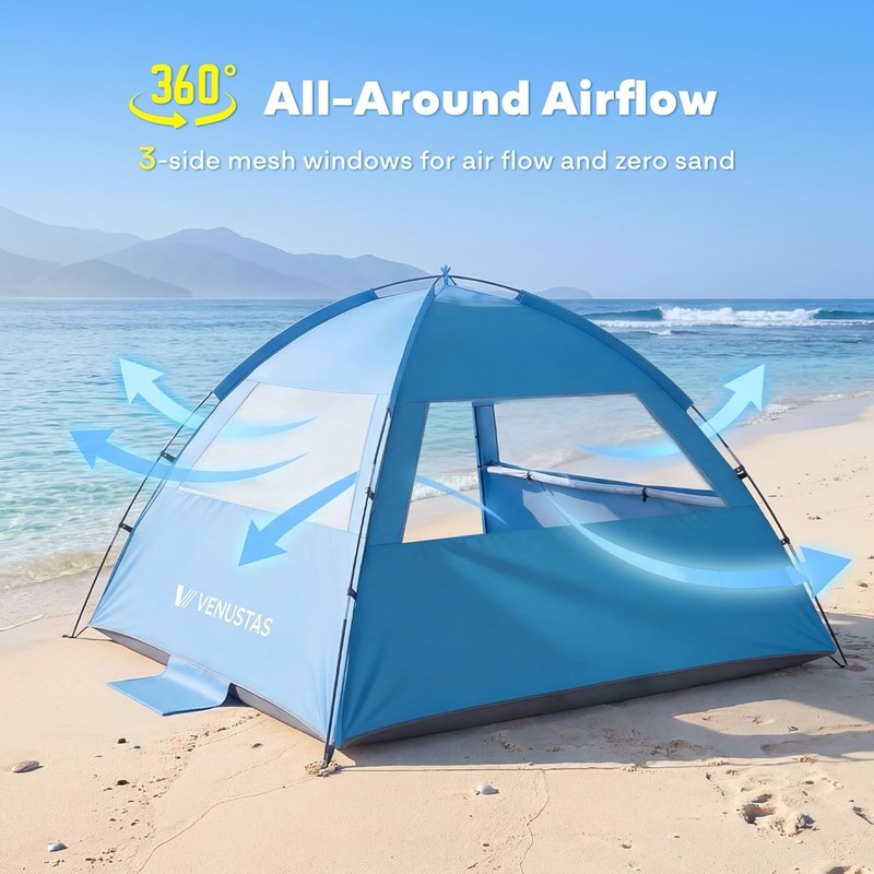 Family-Friendly Beach Tent with Water Resistance & Ventilation, 86.6" x 59" gallery
