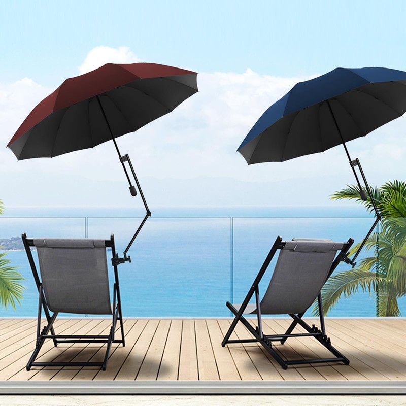 UPF 50+ Beach Umbrella with Adjustable Universal Clamp gallery