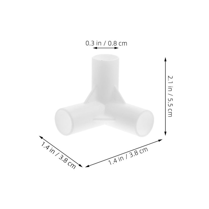 30Pcs White Plastic Tent Pole Fittings Portable Canopy Frame Replacement Parts gallery