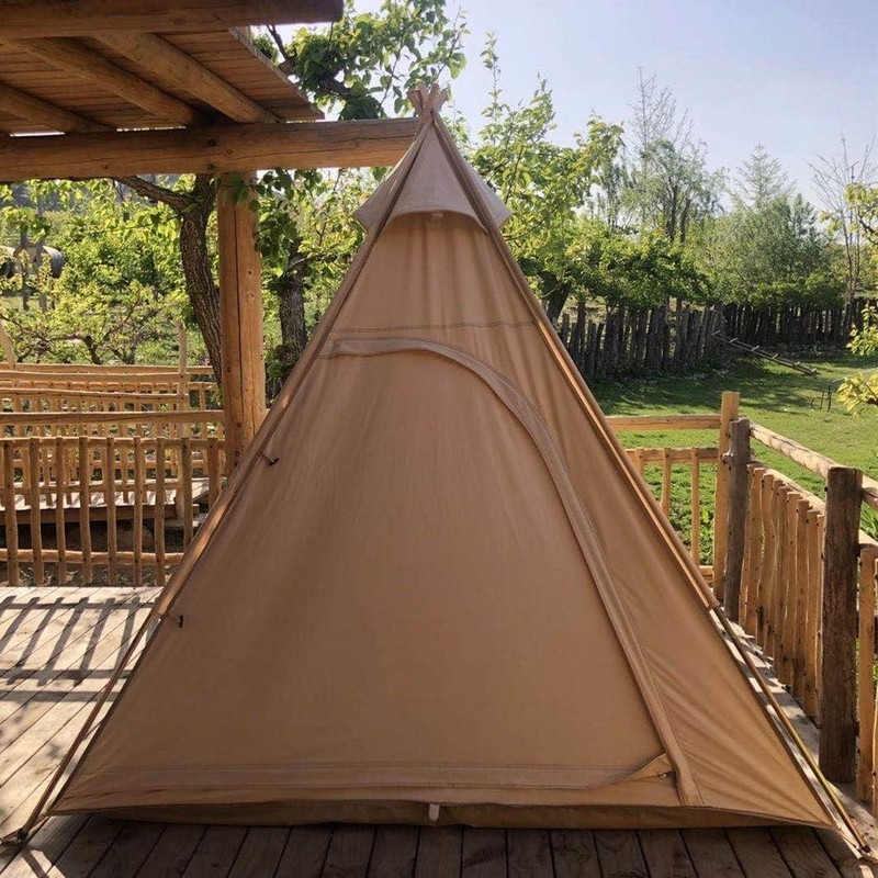 Free Space Outdoor 100% Cotton Canvas Waterproof Pyramid-Shaped #1591H T5-1 gallery