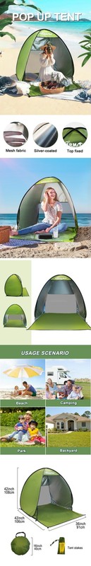Beach Tent UV-resistant & Waterproof Sun Shade Shelter for Camping gallery