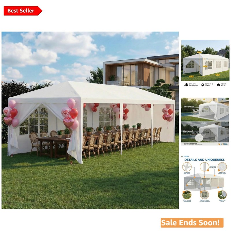 Alloy Steel Canopy Tent 10×30 FT – Durable for Weddings and Outdoor Gatherings