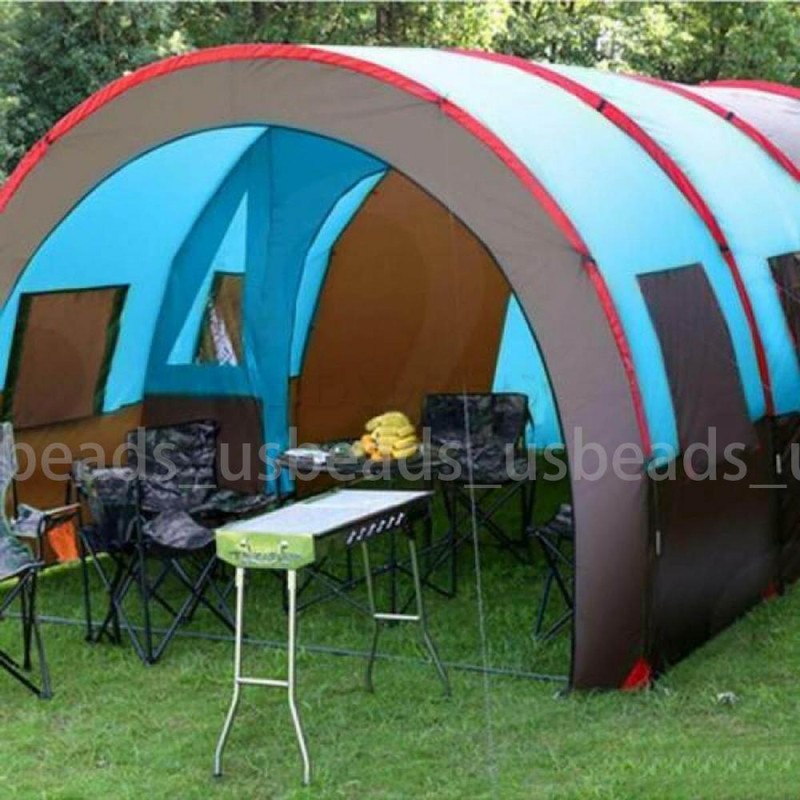 Large Tent 8~10 Person Family Camping Picnic Tunnel Tent Top Canopy Cover
