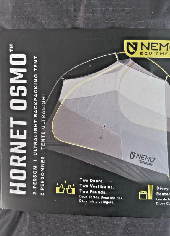Nemo Hornet OSMO 2P Two Person UL Camping & Backpacking 2lb Tent +Footprint NEW! gallery