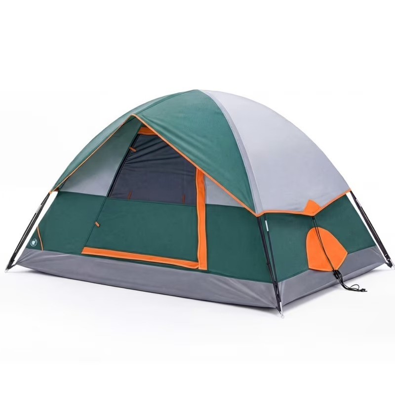 4 Person Waterproof Camping Tent with Rainfly Easy Setup Dome Tent Mesh Windows