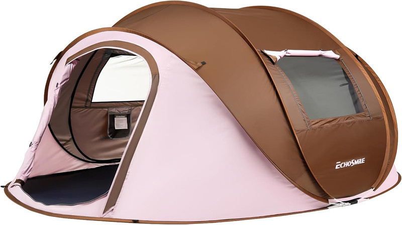 Pop up Camping Tent, 2/4/6 Person Easy Setup Tent, Water Resistant Dome, Portabl