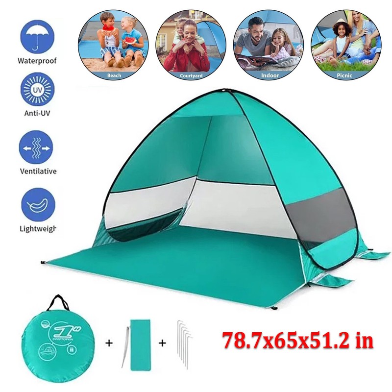 2-3 Person Pop Up Beach Tent Sun Shade Shelter Outdoor Camping Fishing Canopy UV