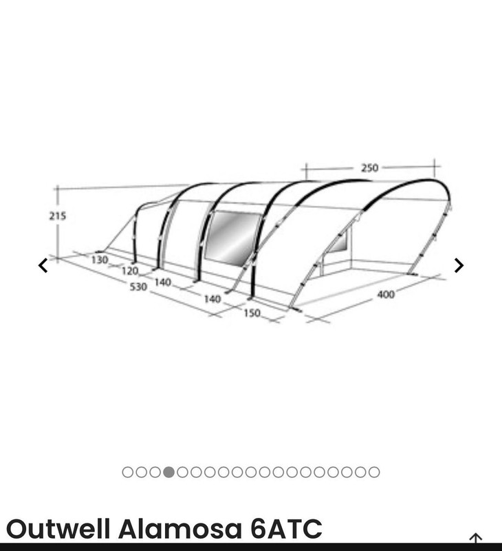 Outwell Alamosa 6ATC Inflatable Tunnel Tent Brand New Luxury Family Camping Tent gallery