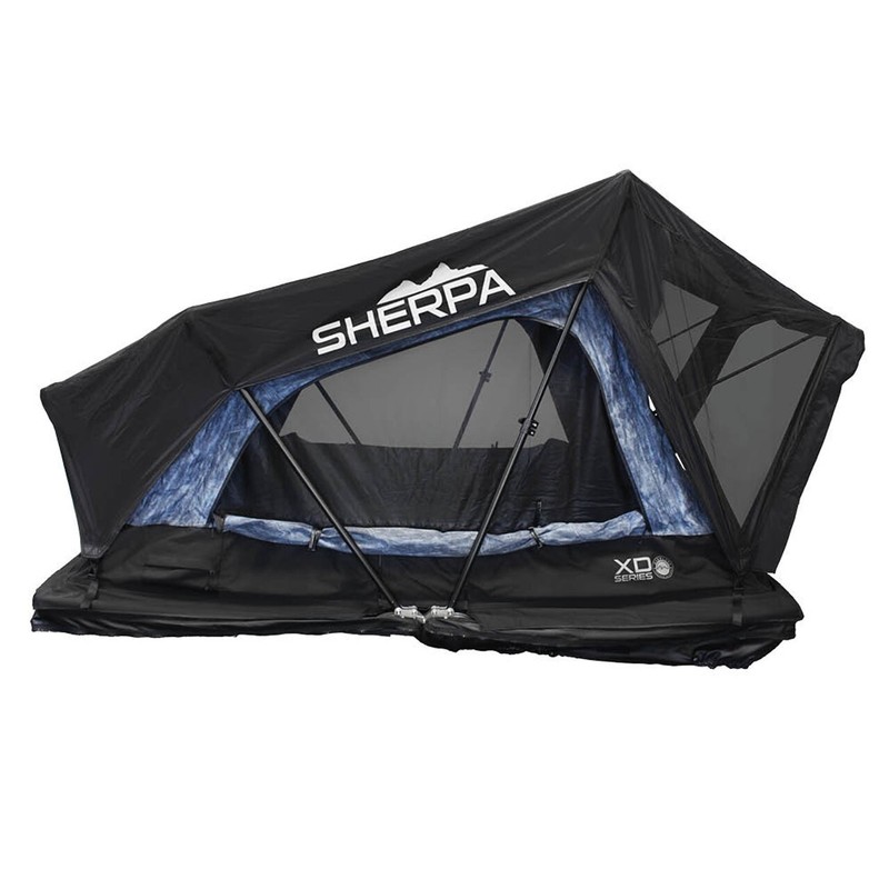 OVS XD Sherpa 4 Person Hybrid Soft Shell Roof Top Tent, Blue Body. Black Rainfly